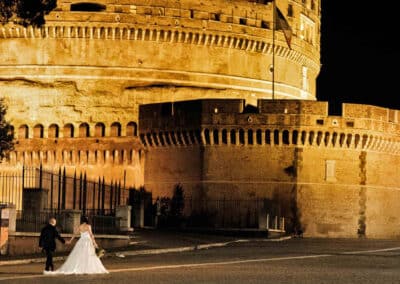 Sposi a Castel Sant'Angelo di notte